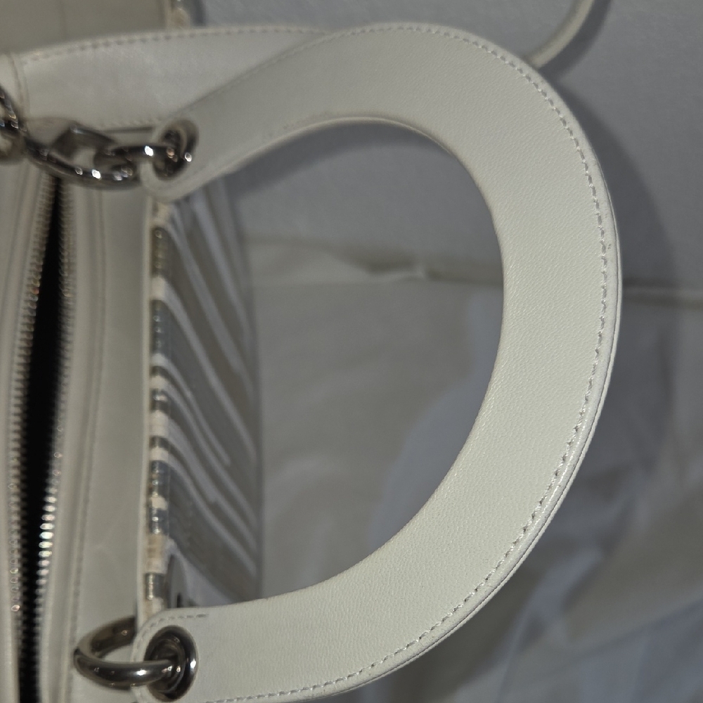 LADY DIOR Gold and Silver Embellished Handbag - Picture 9 of 16